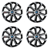 Puklice pre Subaru 15 Evo black&silver