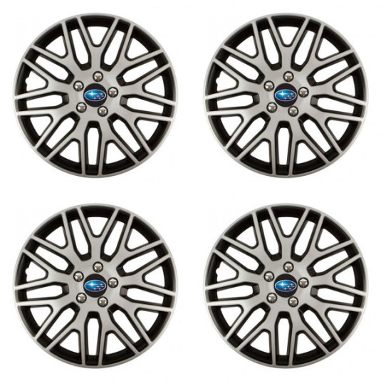 Puklice pre Subaru 16 Dakar NC silver and black