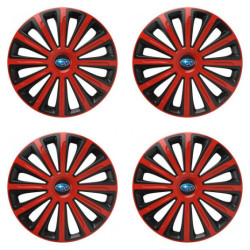 Puklice pre Subaru 16 TREND red and black