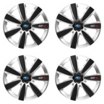 Puklice pre Subaru 16 GTX CARBON silver/black