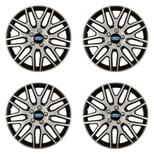 Puklice pre Ford 16 Dakar NC silver and black