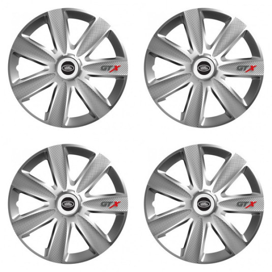Puklice pre Land Rover 14 GTX CARBON silver
