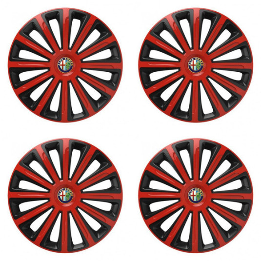 Puklice pre Alfa Romeo 15 TREND red and black