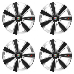 Puklice pre Alfa Romeo 15 GTX CARBON silver/black
