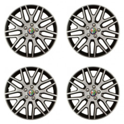 Puklice pre Alfa Romeo 16 Dakar NC silver and black