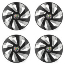 Puklice pre Alfa Romeo 16 Vector RC black and silver
