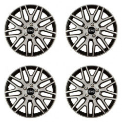 Puklice pre Kia (staršie logo) 14 Dakar NC silver and black