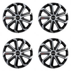 Puklice pre Kia (staršie logo) 15 Evo black&silver