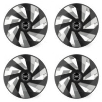 Puklice pre Kia (staršie logo) 15 Vector RC black and silver