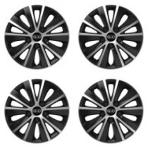 Puklice pre Kia (staršie logo) 15 RAPIDE silver and black