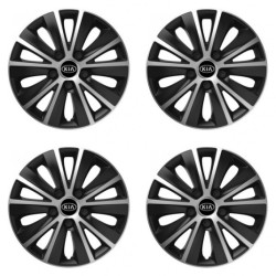 Puklice pre Kia (staršie logo) 15 RAPIDE silver and black