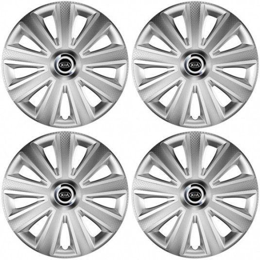 Puklice pre Kia (staršie logo) 16 Aviator carbon RC 16 silver