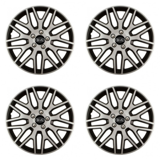 Puklice pre Kia (staršie logo) 16 Dakar NC silver and black