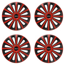 Puklice pre Kia (staršie logo) 16 TREND red and black