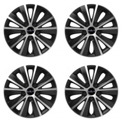 Puklice pre Kia (nové logo) 14 RAPIDE silver and black
