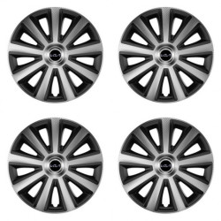 Puklice pre Kia (nové logo) 15 Aviator carbon silver&black