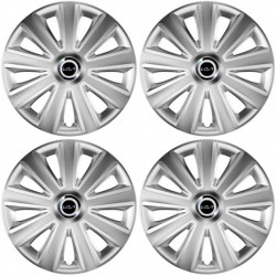 Puklice pre Kia (nové logo) 15 Aviator carbon silver