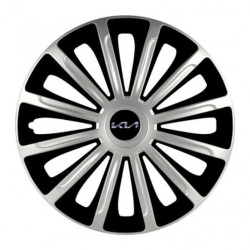 Puklice pre Kia (nové logo) 15 TREND silver and black