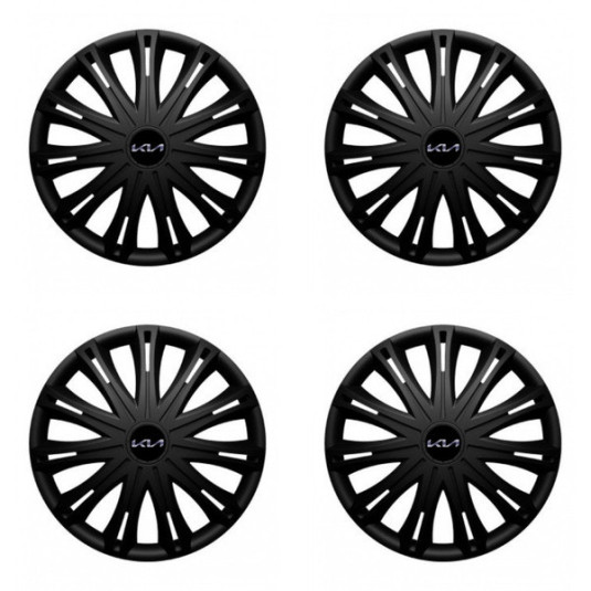 Puklice pre Kia (nové logo) 15 SPARK BLACK