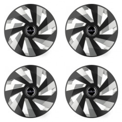 Puklice pre Kia (nové logo) 16 Vector RC black and silver