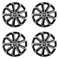 Puklice pre Dacia (staršie logo) 14 Evo black&silver
