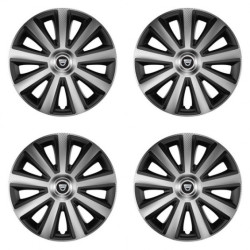 Puklice pre Dacia (staršie logo) 14 Aviator carbon silver&black