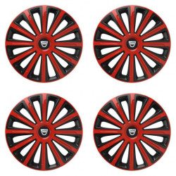 Puklice pre Dacia (staršie logo) 15 TREND red and black