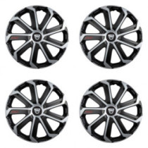 Puklice pre Dacia (staršie logo) 16 Evo black&silver