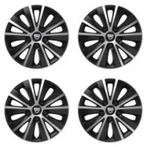 Puklice pre Dacia (staršie logo) 16 RAPIDE silver and black