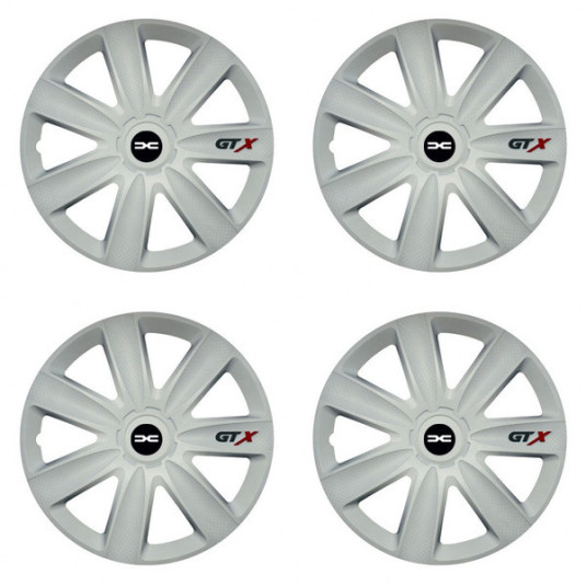 Puklice pre Dacia (nové logo) 14 GTX carbon white