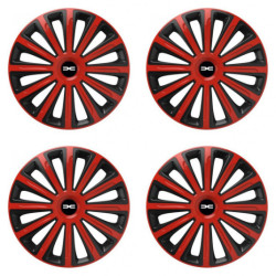 Puklice pre Dacia (nové logo) 15 TREND red and black