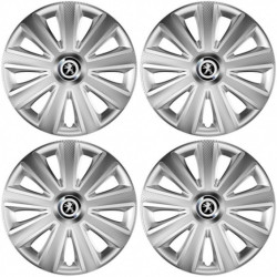 Puklice pre Peugeot (staršie logo) 14 Aviator carbon RC silver