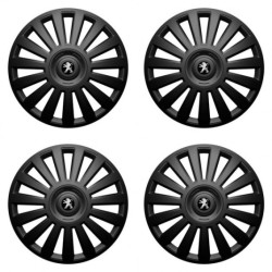 Puklice pre Peugeot (staršie logo) 15 Luxury black