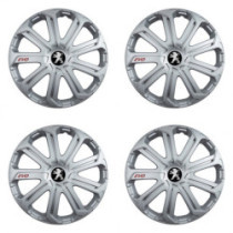 Puklice pre Peugeot (staršie logo) 15 Evo silver