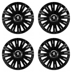 Puklice pre Peugeot (staršie logo) 15 ACTIVE RC BLACK