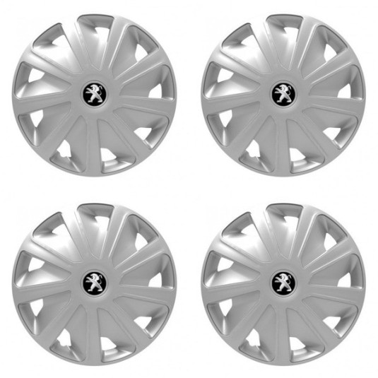 Puklice pre Peugeot (staršie logo) pre dodávky 15 Craft silver