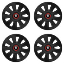 Puklice pre Peugeot (staršie logo) 16 STRATOS RR black