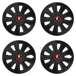 Puklice pre Peugeot (staršie logo) 16 STRATOS RR black