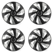 Puklice pre Peugeot (nové logo) 14 Vector RC black and silver