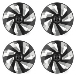 Puklice pre Peugeot (nové logo) 14 Vector RC black and silver