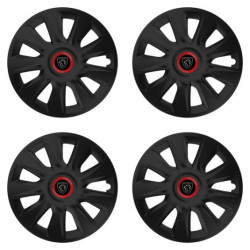 Puklice pre Peugeot (nové logo) 15 STRATOS RR black