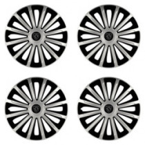 Puklice pre Peugeot (nové logo) 16 TREND silver and black