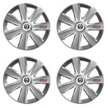 Puklice pre Renault (staršie logo) 14 GTX CARBON silver