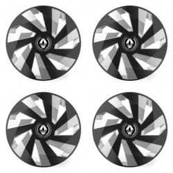 Puklice pre Renault (staršie logo) 15 Vector RC black and silver