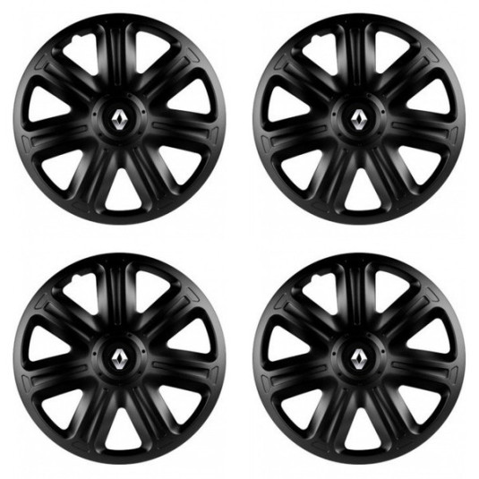 Puklice pre Renault (staršie logo) 15 COMFORT BLACK