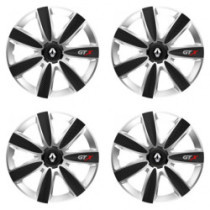 Puklice pre Renault (staršie logo) 16 GTX CARBON silver/black