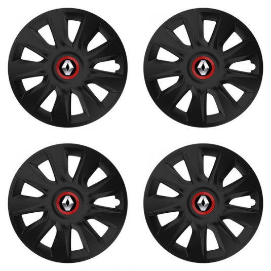 Puklice pre Renault (staršie logo) 16 STRATOS RR black