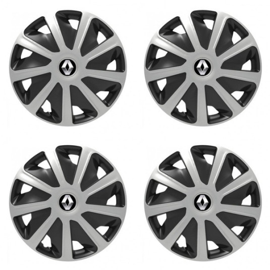 Puklice pre Renault (staršie logo) pre dodávky 16 Craft silver and black