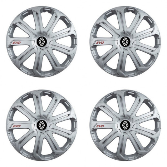 Puklice pre Renault (nové logo) 14 Evo silver