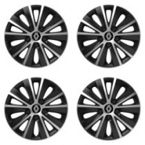 Puklice pre Renault (nové logo) 14 RAPIDE silver and black
